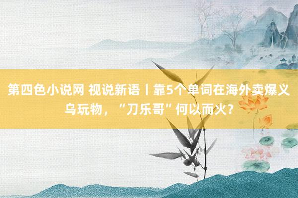 第四色小说网 视说新语丨靠5个单词在海外卖爆义乌玩物，“刀乐哥”何以而火？