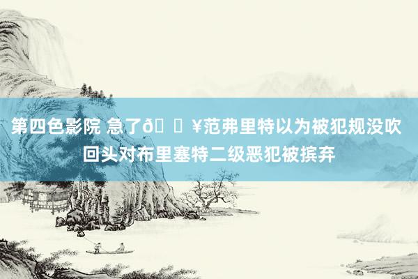 第四色影院 急了💥范弗里特以为被犯规没吹 回头对布里塞特二级恶犯被摈弃
