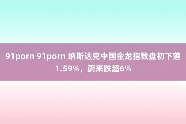 91porn 91porn 纳斯达克中国金龙指数盘初下落1.59%，蔚来跌超6%