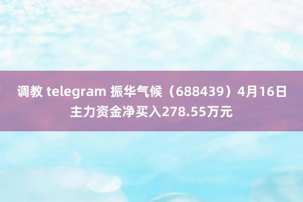 调教 telegram 振华气候（688439）4月16日主力资金净买入278.55万元